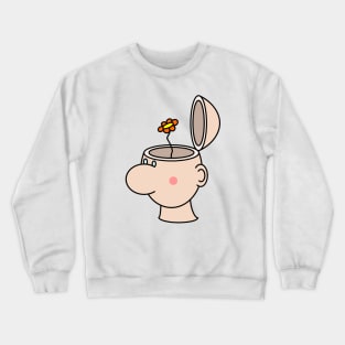 Hollow Head with Flower Crewneck Sweatshirt